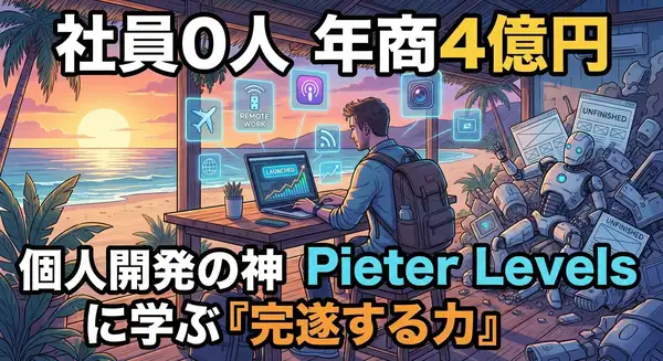 なぜあなたのアプリは完成しないのか？ 個人開発の神 Pieter Levels に学ぶ「完遂する力」